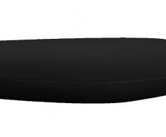 Arketicom Pacco da 4 Cuscini Artigianali Per Sedie Rotondi Misto Cotone Poliestere Colore Nero diam. 40X3 (cuscino quadrato sedia casa cucina giardino)
