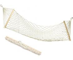 Amaca da campeggio allaperto Amaca In Rete Intrecciata 200 * 80 Cm Amaca In Corda Super Traspirante An-ti-rotolamento Per Interni Ed Esterni Balcone Giardino Campeggio Spiaggia 200 Kg Di Carico