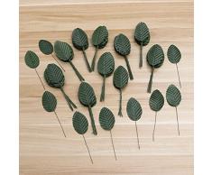 Artibetter 200 Pezzi Foglie di Piante Artificiali Foglie di Rose Artificiali Foglie Finte Foglie Verdi di Seta Artificiale per Le Decorazioni per Feste in Cucina a Casa Artigiane