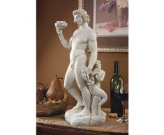 Design Toscano HF640014 Statua di Bacco, Bianco, 16.5x21.5x53.5 cm