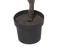 Leaf Foglia 102 cm Geranio (Polyscias Guilfoylei) pianta Artificiale Vaso in plastica Nera, Aralia Verde