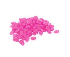 Zerodis 100 Pezzi di Rocce incandescenti, Pietra Fluorescente Luminosa Decor Giardino Cortile Interno, Acquario, passerella, vialetto, Via, Decorazione del Paesaggio dellacquario(Viola)