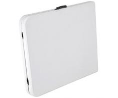 VERDELOOK Tavolo Pieghevole con Struttura in Acciaio Verniciato e Piano in plastica HDPE Diametro 22 mm