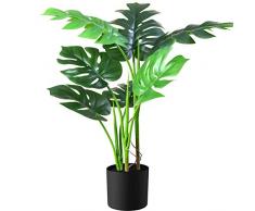 Fopamtri Piante Finte da Interno Pianta Artificiale Monstera Deliciosa 80cm Hawaiian Tropic Palma Artificiali Pianta Balcone Camera da Letto Soggiorno Decorazioni(1 PACK)