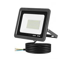 Maxesla 50W 5000 Lumens Faretto LED da Esterno, Faro LED Esterno Impermeabile IP66, 72 LED Fari LED da Esterno Super Luminosa, Faro Esterno LED Luce Naturale, Faro a LED per Giardino Cortile Garage