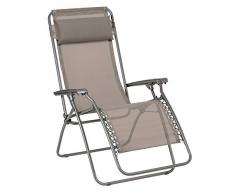 Lafuma Mobilier Rt2 Relax-Sedia a Sdraio reclinabile, Tessuto, Castagna, 114x68x87 cm