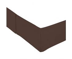 Mantovane Giroletto Gonna da letto a pieghe su misura con volant Aggiungi lenzuola bianche superiori - Copriletti alti 14 pollici in morbida microfibra premium Vestiletto Singolo ( Color : Brown , Siz