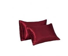 Fodera per cuscino super morbida Zaslan, federa in seta da 20 x 30 pollici, federa in raso a doppia faccia, federa morbida antietà/acaro/sudore