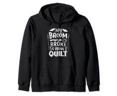 La mia scopa si è rotta così ora ho trapunta uncinetto cucito a maglia Felpa con Cappuccio