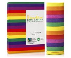 HappyNaps® Tovaglioli stoffa (Pride LGBTQ+) 100% Fairtrade Cotone organico | Tovaglioli cotone colorati sostenibili, lavabile fino a 60°C | Incredibilmente morbido | 45x45cm [Set di 6]