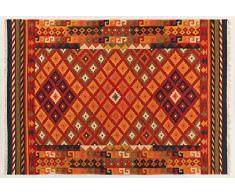 ABC Kilim Sivas 1 Tappeto, Rosso/Multicolore, 200x300