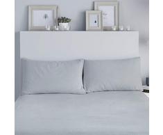 Fusion - Coppia di federe per cuscini, 100% cotone, argento, 50 x 75 cm