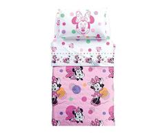 Completo Lenzuola Minnie Allegra in Cotone Caleffi per letto singolo