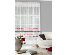 Eurofirany FIR/Gabi/2/K + CZE Tenda Gabi2Â con fettuccia arricciata, 295Â x 250, Crema/Rosso