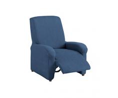 Textilhome - Copripoltrona Relax Reclinabile TEIDE Elasticizzato, Taglia 1 Posto - 70 a 100 cm - Poltrona Protettiva. Colour Blu