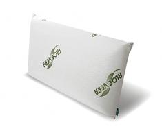BES Cuscino Cervicale per Dormire Memory Foam allAloe Vera 71x41x12, Cuscino Letto Ortopedico Made in Italy