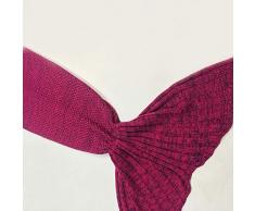 Xmiral Coperta con di per bambini e bambine Coperta con uncinetto e Coperta super morbida per bambini Coperta calda per bambini Elastico Velluto Singolo Azzurro