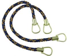Coppia di elegante blu oltremare, tan tende e tendaggi corda fermatenda, lungo 45,7 cm, ca. 1/5,1 cm di spessore, Style # Brtbm color tortora # navy – 5817