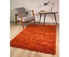 The Rug House Tappeto Ontario Shaggy, Elegante, Economico e Facile da Pulire, Color Terra Cotta - Disponibile in 4 Misure