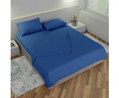 Leonardo Home - completo singolo da Letto 100% puro cotone - compreso nel completo 1 lenzuolo - 1 federa per cuscino standard - 1 sotto con angoli - prodotto 100% MADE IN ITALY