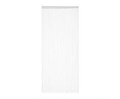 Relaxdays Tenda a Fili, Accorciabile, con Passanti, per Porte e Finestre, Bianco, 90 x 245 cm