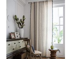 EUPLICCE Tenda Finestra Tenda Oscurante Finestra Tende per Interni Tende Lino Tende Country Tende Soggiorno Tende a Motivi Geometrici 1 Pezzo150x200cm(L x A)