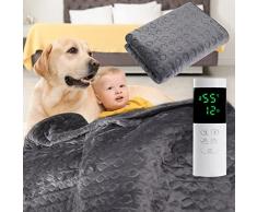 【Phantasy】Coperta Termica Flanella Bifacciale, Coperta ElettricaTermostatica Intelligente 160x120cm, Scaldaletto Matrimoniale adatta per Camera da letto, Soggiorno e ufficio