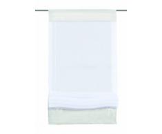 Home fashion 57105-801 - Tenda a Pacchetto in Voile Universale, 140 x 60 cm, Colore: Bianco