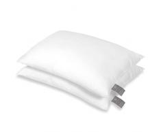 FAM Home Cuscino da Letto Coppia 50x80 cm I Cuscini Letto Morbido in Microfibra Anallergico Lavabile I Adatto per Dormire in Tutte Le Posizioni I 2 Pezzi