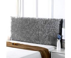 Copri Testata Letto Matrimoniale Bianco/Nero Elastica Copertura Per Testiera Per Letto, Copritestiera Letto, Antipolvere Protezione Copertura Cotone Addensare Antigraffio Cuscino,B-180X75CM