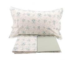 Fazzini SEVRES, Completo lenzuola, puro cotone, (Matrimoniale, Azzurro)