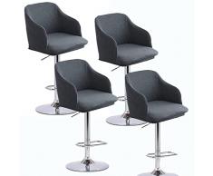 Coprisgabello da Bar Estensibile Schienale 1/2/4/6 Pezzi, Bar Ruotare Alta Copertura Sedie,Fodera per Sedia con Braccioli Schienale Basso Decorativo Antipolvere Copertura Protettiva