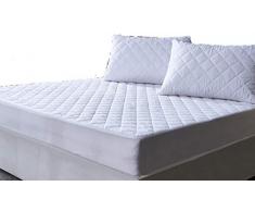 AIMS Coprimaterasso trapuntato impermeabile 40 cm extra profondo fodera in microfibra trapuntata, lenzuolo con angoli elasticizzati (singolo 90 x 190 cm)