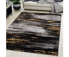 Tappeto Moderno Salotto Grigio 140 x 200 cm a Pelo Corto