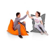 Avalon Pouf CUSCINO MEDIO Mamba ecopelle trendy Grigio imbottito