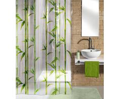 Kleine Wolke 5249625305 - Tenda per doccia Bambù, 180 x 200 cm, colore: Verde maggio