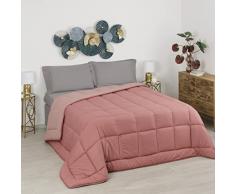 Baroni Home Trapunta Invernale in Ecopiuma, Piumone 350 gr/mq caldo e morbido, Anallergica, Antiacaro e Traspirante, Rosa, Matrimoniale 260x260 cm