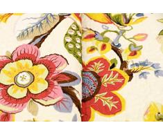 1001 Wohntraum 17jn21 Quilt bella fiori colorati, 220 x 230 cm, Coperta plaid copriletto, Vintage Shabby
