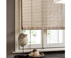 INTRECCI Tapparella Bambù Frangi vista, Tenda Pannello Oscurante Privacy per Finestre in Bamboo Anti Mosca Insetti più Misure e Colori 100x160 cm Natural