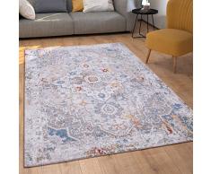 Tappeto Salotto Pelo Corto Motivo Oriente Ornamenti Vintage, Dimensione:80x150 cm, Colore:Multicolore