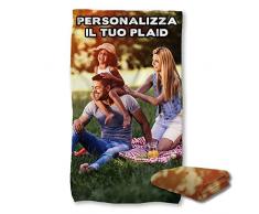 Babloo Coperta Personalizzata in Pile Plaid Personalizzato con Foto Singola e Dedica Idea Regalo per Ogni Occasione Personalizzabile 150X200cm