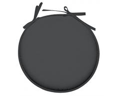 Lovely Casa Nelson - Cuscino da Sedia in Cotone, 40 x 40 cm, Anthracite