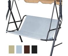 Joyday Store - Fodera per cuscino di ricambio per dondolo da giardino, in tessuto Oxford 600D, impermeabile, resistente alla polvere, per esterni, 138 x 50 x 50 cm, grigio