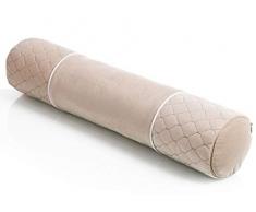 Cuscino cilindrico per alleviare il dolore cervicale, completamente sfoderabile (48,3 x 10,2 cm) Beige