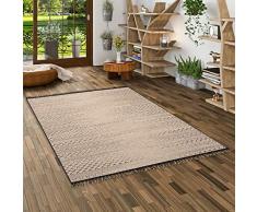 Pergamon Origin - Tappeto Naturale di Juta - Stile Etno - Gradiente Beige Nero - 5 Dimensioni