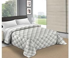 trapunta piumone invernale matrimoniale/singolo/piazza e mezza stampa geometrica (grigio, matrimoniale)