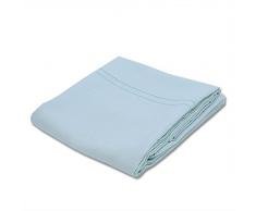 LinenMe-Copripiumone con Orlo Decorato a Giorno, in Lino, Colore: Verde Menta, Singolo, 140 x 200 cm