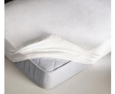 N 2 PEZZI COPRIMATERASSO IMPERMEABILE TRAVERSA CON ANGOLI COMFORT HOSPITAL MICROFIBRA BIANCO MATRIMONIALE 2 PIAZZE LOVELY HOME 180X200+25
