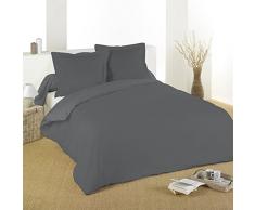 Bella Casa Alicia HC44820010 Antracite Cotone Copripiumino Matrimoniale 260 x 240 cm