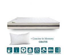 Evergreenweb - Materasso Memory Foam 80x190 Alto 24 cm Letto Singolo Onda MASSAGGIANTE Ortopedico Fodera Antiacaro Sfoderabile Traspirante Lastra Waterfoam Schiuma Ecologica 7 Zone Ergonomico OFFERTA
